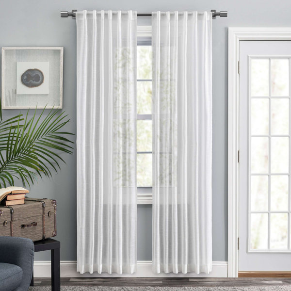 Sheer Polyester Curtain Birch Lane